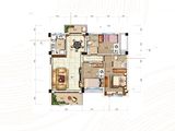 碧桂园幸福里_3室2厅2卫 建面112平米