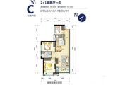 万科金域蓝湾_3室2厅1卫 建面85平米