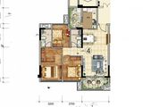 奥园领尚_3室2厅2卫 建面88平米