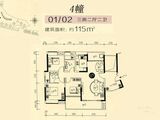 恒鑫浅山小镇_3室2厅2卫 建面115平米