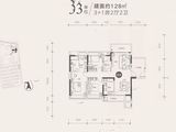 越秀滨江盛悦_4室2厅2卫 建面128平米