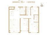 融创澄波府邸_3室2厅2卫 建面115平米