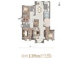 北京华发中央公园_4室2厅2卫 建面139平米