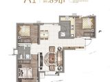 北京华发中央公园_3室2厅1卫 建面89平米