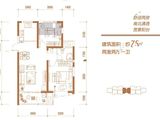 金辉世界城_2室2厅1卫 建面75平米