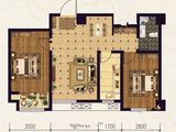 硕辉蓝堡湾_2室2厅1卫 建面90平米