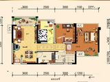 南宁华南城江南华府_3室2厅1卫 建面78平米