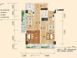 彰泰城_1室2厅2卫 建面105平米