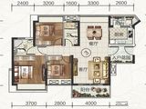 建华翡翠城②期樾江府_3室2厅2卫 建面91平米