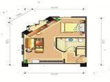 新洲国际大酒店·心寓_1室1厅1卫 建面30平米