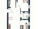 韩建雅苑_1室2厅1卫 建面67平米