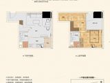 南宁恒大国际中心_1室2厅2卫 建面58平米