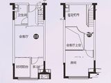 恒大翡翠华庭_1室2厅1卫 建面43平米