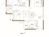碧海湾金沙1号_3室2厅2卫 建面103平米