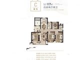 华景川万悦府_4室2厅2卫 建面117平米