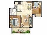 保利李白的院子_2室2厅1卫 建面66平米