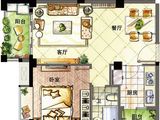 十里蓝山_1室2厅1卫 建面60平米