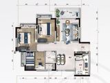 碧桂园铂悦府_3室2厅1卫 建面84平米