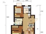 中参雅园_2室2厅1卫 建面96平米