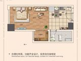 德成都汇君泊_1室2厅1卫 建面45平米