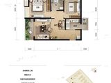 中信国安北海第一城3号地块_2室2厅1卫 建面75平米