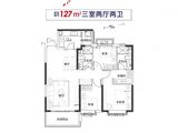 恒大海上帝景_3室2厅2卫 建面127平米