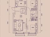 大连恒大雅苑_2室2厅1卫 建面85平米