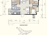置信丽都花园城_3室2厅1卫 建面90平米