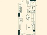 恒大云玺_1室2厅1卫 建面58平米