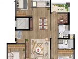 兰亭都荟_4室2厅2卫 建面128平米