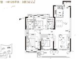 越秀悦湖台_3室2厅2卫 建面125平米