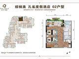 太白山棕榈泉_孔雀02户型 建面56平米
