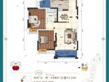 贵阳城投云岩林悦_2室2厅1卫 建面93平米