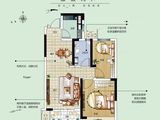 兴港永威南樾_2室2厅1卫 建面78平米