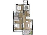 绿地也今东南_2室2厅1卫 建面92平米