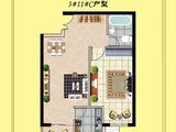 鸿盛凯旋门_1室1厅1卫 建面62平米
