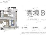 旭辉江山雲出_4室2厅2卫 建面120平米
