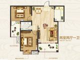 坤宇凯旋城_2室2厅1卫 建面86平米