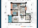 亚龙大理海悦名门_3室2厅2卫 建面99平米