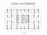 三亚国际传媒中心_三~五层平面图 建面72平米
