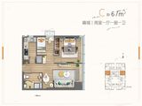 高新尊贵壹方_1室1厅1卫 建面67平米