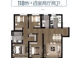 上坤云栖时光_4室2厅2卫 建面118平米