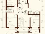 恒旺君悦府_3室2厅1卫 建面110平米