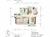 龙光玖云台_2室2厅2卫 建面89平米