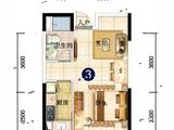南宁空港恒大文化旅游城_1室1厅1卫 建面53平米