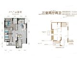 金科东原青溪林_3室2厅2卫 建面72平米
