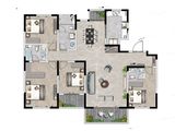 滋水朝阳_4室2厅3卫 建面183平米