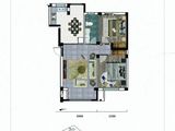 富春山居_2室2厅1卫 建面86平米