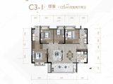 保利金地领峯_4室2厅2卫 建面125平米