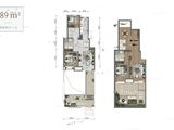 华润置地大连湾国际社区_4室2厅2卫 建面89平米